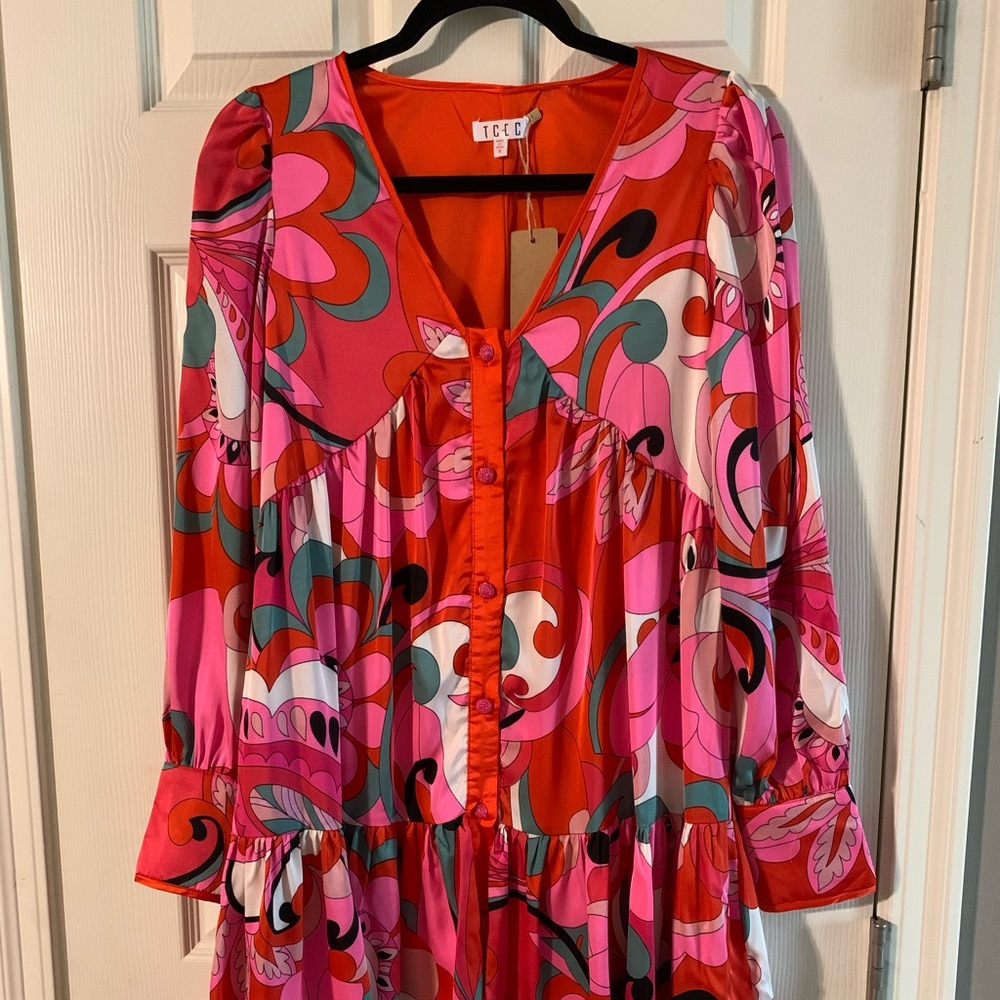 Colorful Long-Sleeve Dress